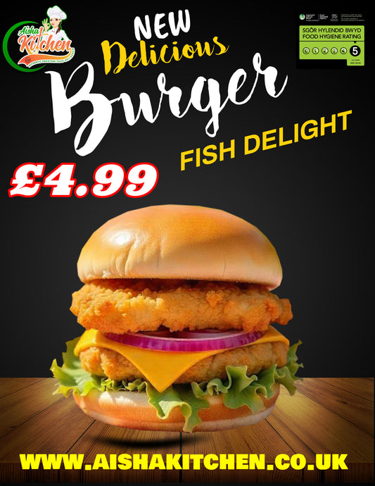 Crispy Fish Delight Stack Burger