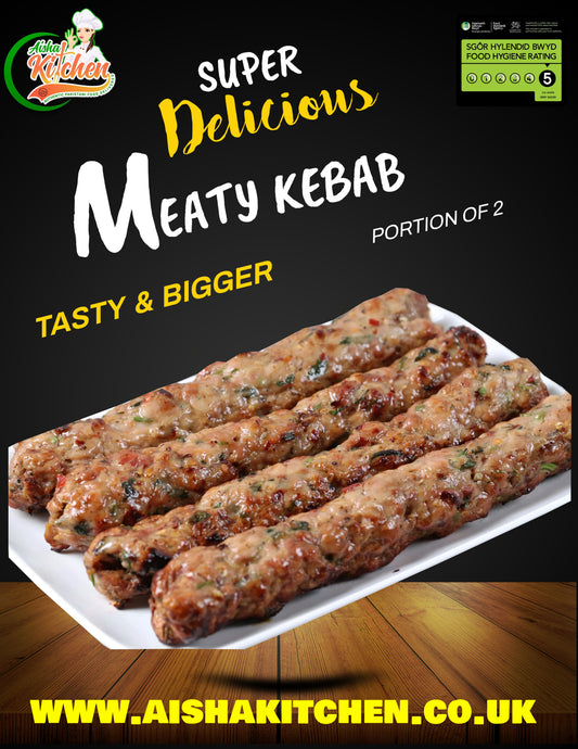 New Bigger and more tasty Meaty Seekh Kebab Portion 2pcs