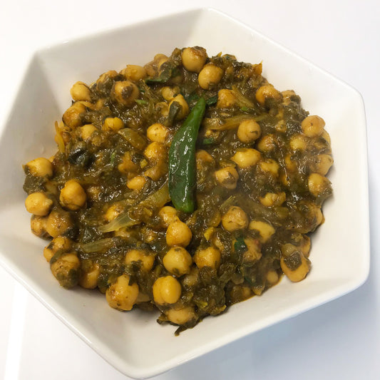 Chickpea and Spinach Curry (Palak & Cholay Curry)