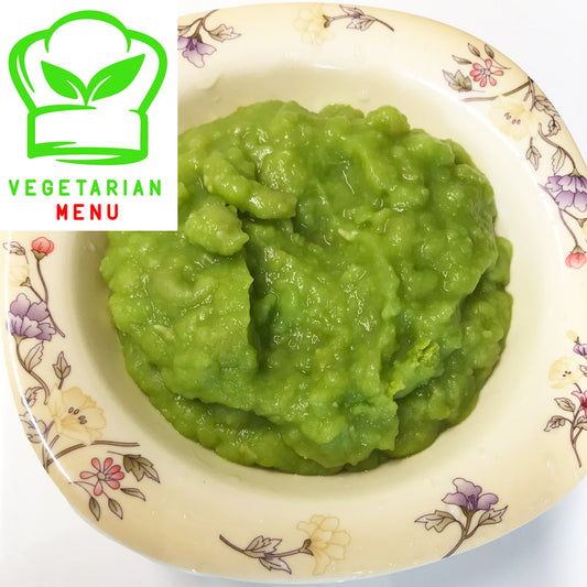 Vegetarian Menu Mushy Peas