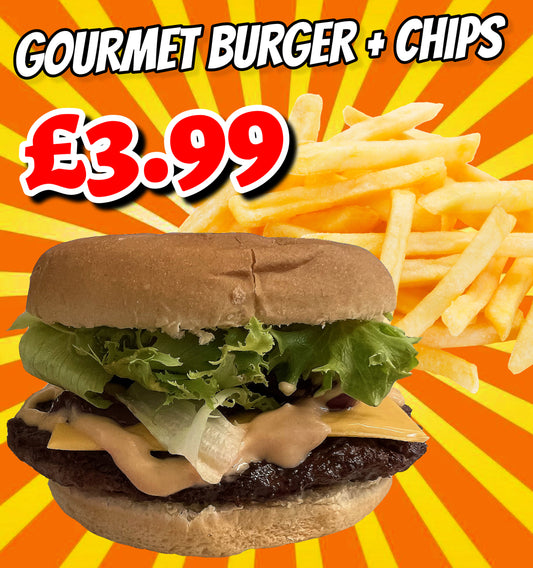 GOURMET BURGER AND CHIPS