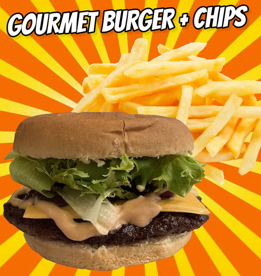 GOURMET BURGER AND CHIPS