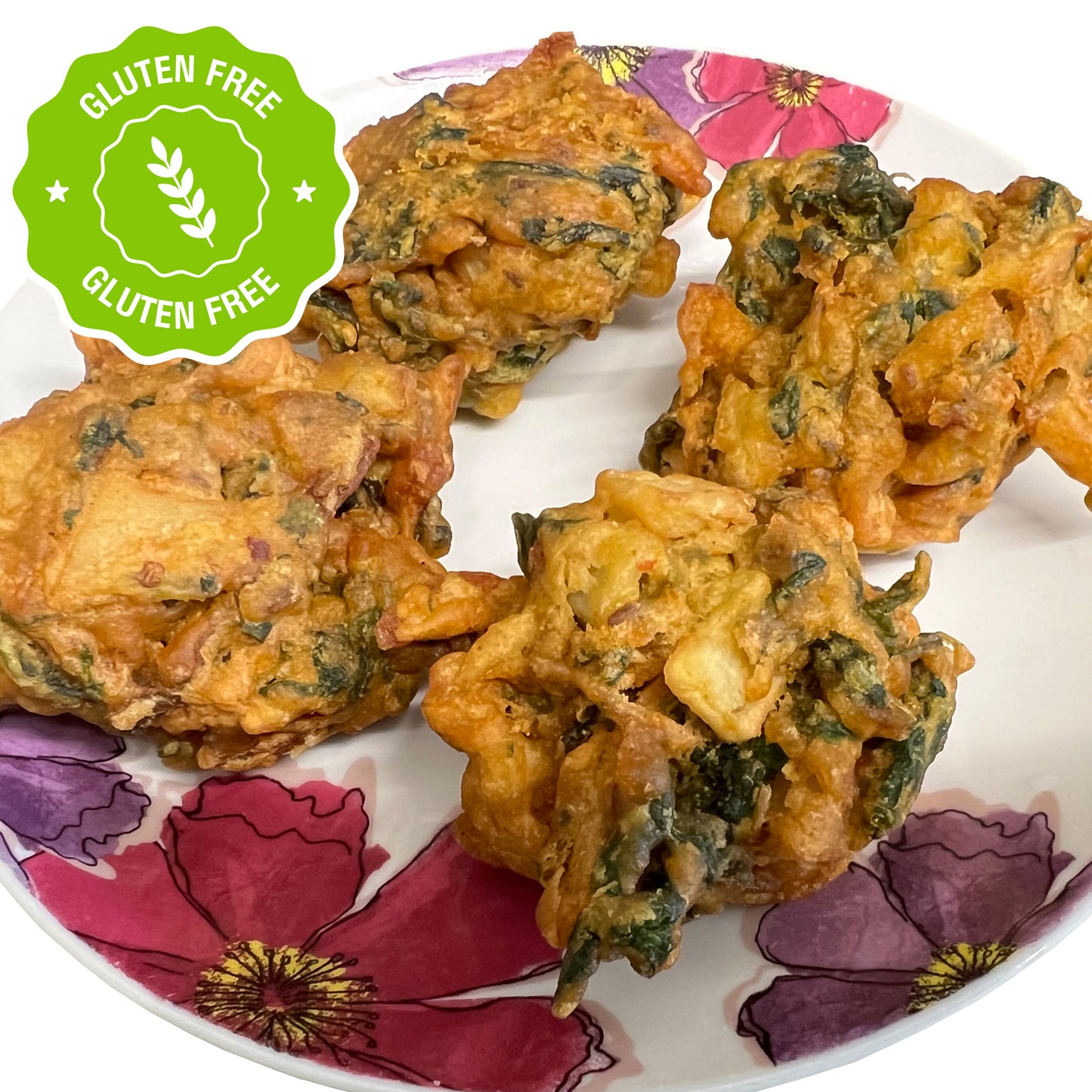 Gluten Free Pakora (Onion Potato Bhajis) Portion 4pcs