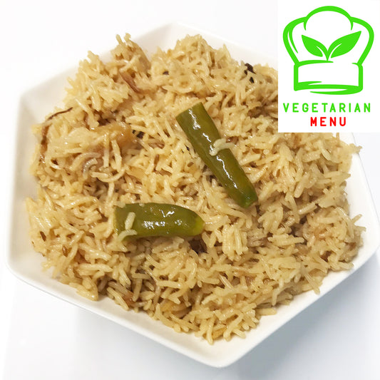 Vegetarian Menu Pilau Rice