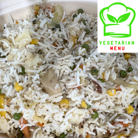 Vegetarian Menu Vegetable Fried Rice