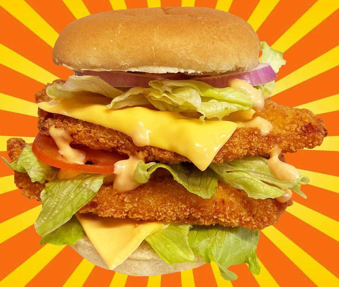 Crispy King Chicken Stack Burger – Aisha Kitchen