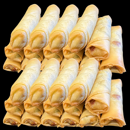 Aisha Kitchen Homemade Fresh Meat Spring Rolls Cooked Halal Best Quality and Flavour 50pack Great for Party Food